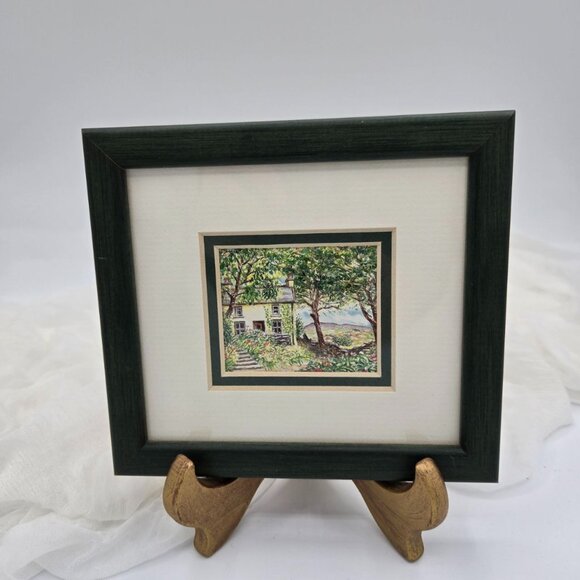 Mini Framed Irish Cottage Print – Harvest Pictorial framed artwork from Ireland - Picture 1 of 4